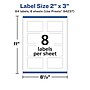 Avery Laser/Inkjet Rectangle Multipurpose Labels, 2" x 3", Matte White, 64 Labels/Pack (94237)~#|#~EEEC1EA4-C35C-4CE0-B8AE94790C74D53E_sc7