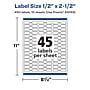 Avery Barbell Laser/Inkjet Multipurpose Labels, 0.5" x 2.5", White, 450 Labels/Pack (94749)~#|#~EEEE3747-AA31-4127-9DD29F7328D0BFB8_sc7