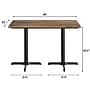 Flash Furniture TopGuard 48" x 30" Rectangular Wood Dining Table with X-Base, Natural/Black Base (ST3048NATT2230)~#|#~EEF5DFC7-1962-405C-B53C33C615C02826_sc7
