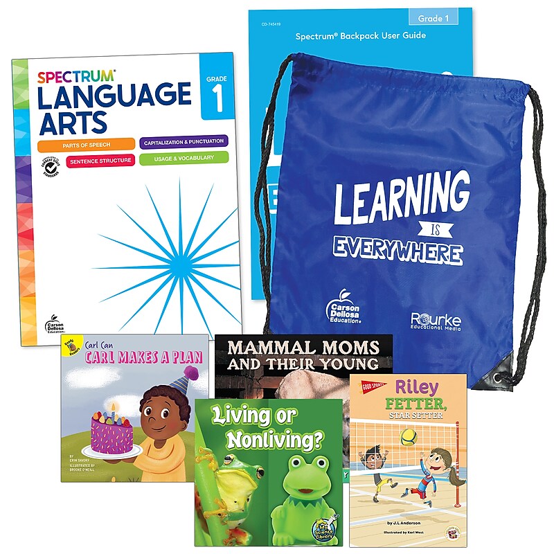 Spectrum Language and Literacy Backpack, Grade 1 Workbook, 6/Set (CD-745410) image 1