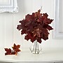 Nearly Natural 18" Autumn Maple Leaf Artificial Plant in Glass Planter (P1541-BG)~#|#~EEF9A2A9-B05D-4638-BC57F8DD1CD1B927_sc7
