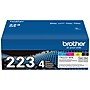 Brother TN-223 Black/Cyan/Magenta/Yellow Standard Yield Toner Cartridge, Up to 1,400 Pages, 4/Pack (TN2234PK)~#|#~EF002B11-439B-4C7E-8C1D6AD97516AD58_sc7