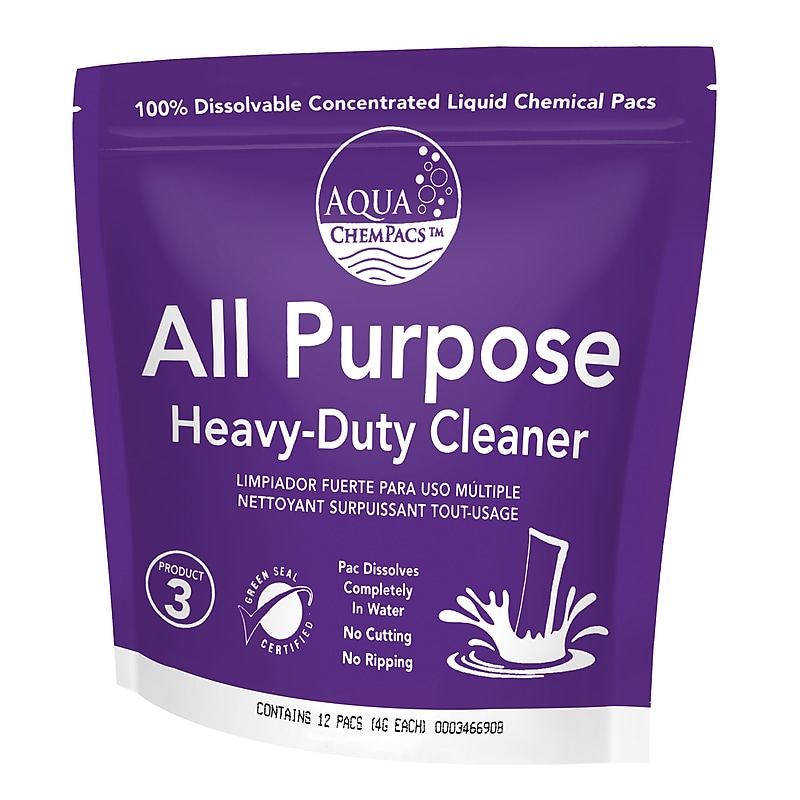 Aqua Chempacs All Purpose Heavy-Duty Cleaner, Lavender Scent, 20 Pacs/Bag (9320955) image 1