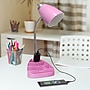 Simple Designs Gooseneck Organizer LED Desk Lamp, 18.50", with iPad Tablet Stand and Charging Outlet, Pink (LD1057-PNK)~#|#~EF03FA07-1A16-488D-9483313C23A4383A_sc7