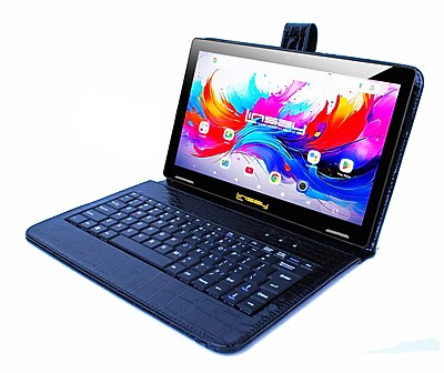 Linsay F10 Series 10.1″ Tablet, Wi-Fi, Octa Core, 256GB eMMC, Android 15, with Black Crocodile Keyboard Case Sansujyuku sansujyuku.com