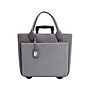 Francine Collection Florence Faux Leather Tote Bag, Gray (FLORLRT-03)~#|#~EF07873E-1401-479E-BD38F6DB09F3AAE8_sc7