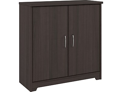 Bush Furniture Cabot 30"H Small Storage Cabinet with 2 Shelves, Heather Gray (WC31798)