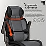 Sharper Image S-950 Heated Ergonomic Polyurethane Swivel Executive Massage Chair, Gray/Black (52755M-GRYBLK)~#|#~EF097F1B-907F-4A7B-A62A741FD793995D_sc7