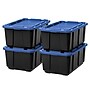 Iris 108 Quart Storage Container with Latching Lid, Plastic, Black, 4/Pack (500411)~#|#~EF11C513-75F9-4C17-83251F20774C45E4_sc7