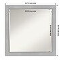 Amanti Art Vista Brushed Nickel Narrow Frame Wall Mirror, 22.75" x 22.75" (A42674960878)~#|#~EF120B24-2CAB-47B9-BEA1687D2981B6B8_sc7