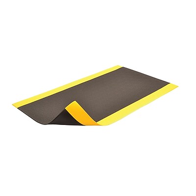 NoTrax Cushion-Stat with Dyna-Shield Anti-Fatigue Commercial Electrical Safety Floor Mat, 2′ x 3′, Black/Yellow (825S0023BY) Sansujyuku sansujyuku.com