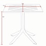 Regency Niche Terrace Square Bistro Table, 31.5"D x 31.5"W, White Down (TOB3131WH)~#|#~EF13F6CA-3789-4F04-94C35272387696FD_sc7