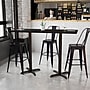 Flash Furniture Laminate Table Top with 22'' x 22'' Bar-Height Table Bases, 30'' x 60'', Black (XUBK3060T2222B)~#|#~EF19B7F3-E1FB-4FD0-9F9DF927D728CAF6_sc7