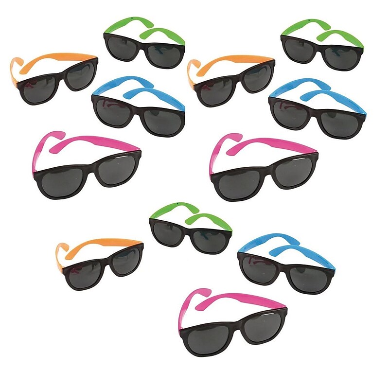 S&S Neon Toy Sunglasses, Assorted Colors, 12/Pack (NL681) image 1