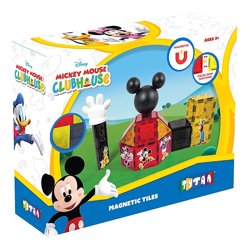 Tytan Toys Disney Mickey Mouse Clubhouse Magnetic Tiles, 37 Pieces (TYT-DIS-MICKEYCLUB) image 1