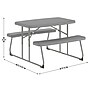 Flash Furniture Paige Rectangular Folding Kids Picnic Table and Benches, 32.625" x  37.5", Gray (RBEBB2432FD2GY)~#|#~EF2DA621-518A-49B2-BEB744127386926C_sc7