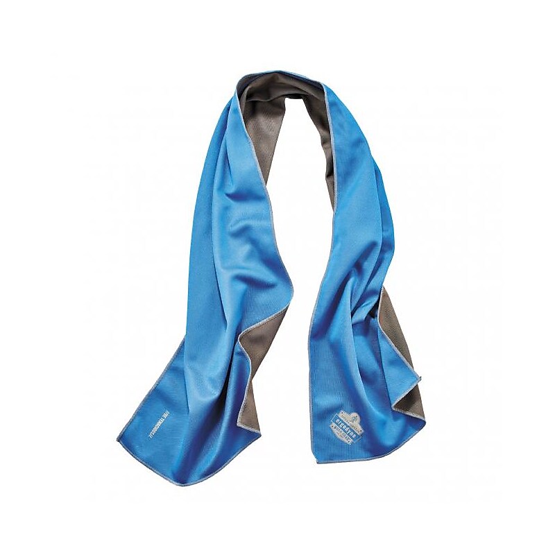 Ergodyne Chill-Its 6602MF Evaporative Cooling Towel, Gray/Blue, One Size (12660) image 1