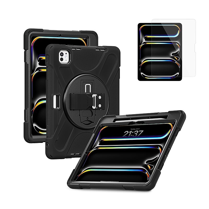 CODi Essentials Bundle: Rugged Case iPad Pro 11" (M4, M5) + Screen Protector, Black  (TK0000011) image 1