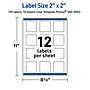 Avery Laser/Inkjet Square Multipurpose Labels, 2" x 2", White, 120/Pack (S00-DN5)~#|#~EF38A8AC-36F8-4987-A0556FC29BA1292A_sc7