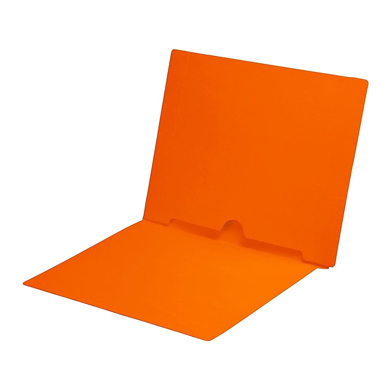 Medical Arts Press End Tab File Folder, Straight Cut, Letter-Size, Orange, 50/Box (S-09017-ORG) image 1