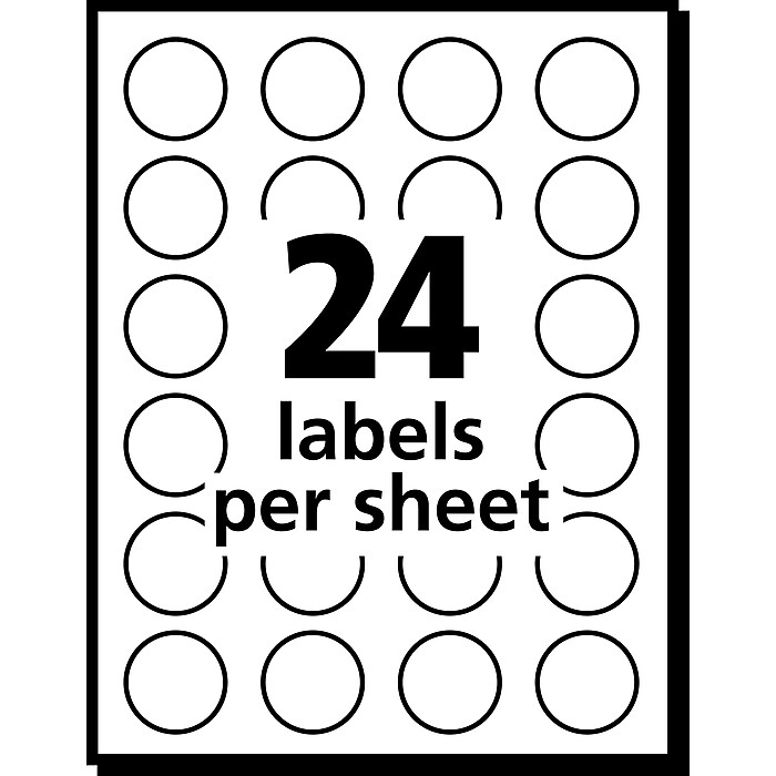 Avery Easy Peel Laser Color-Coding Labels, 3/4