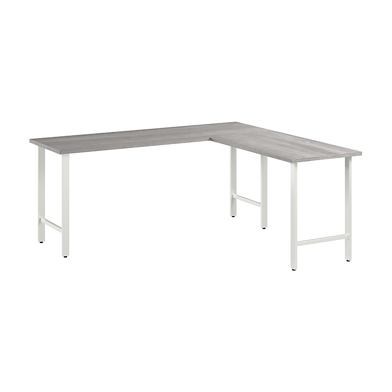 Bush Business Furniture Hustle 72"W L Shaped Computer Desk with Metal Legs, Platinum Gray (HUS002PG) image 1