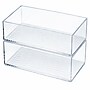 Azar Medium Stackable Plastic Storage Bin, 2.5" x 6.5"x 4.25", Clear, 4/Pack (556733-4PK)~#|#~EF4C297E-6585-4A59-ADCE39AC042ADF05_sc7