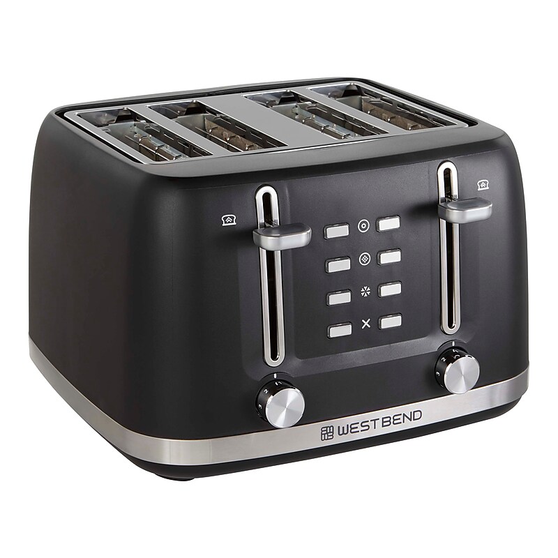 West Bend 4-Slice Pop-Up Toasters, Black (TTWB4SBK13) image 1