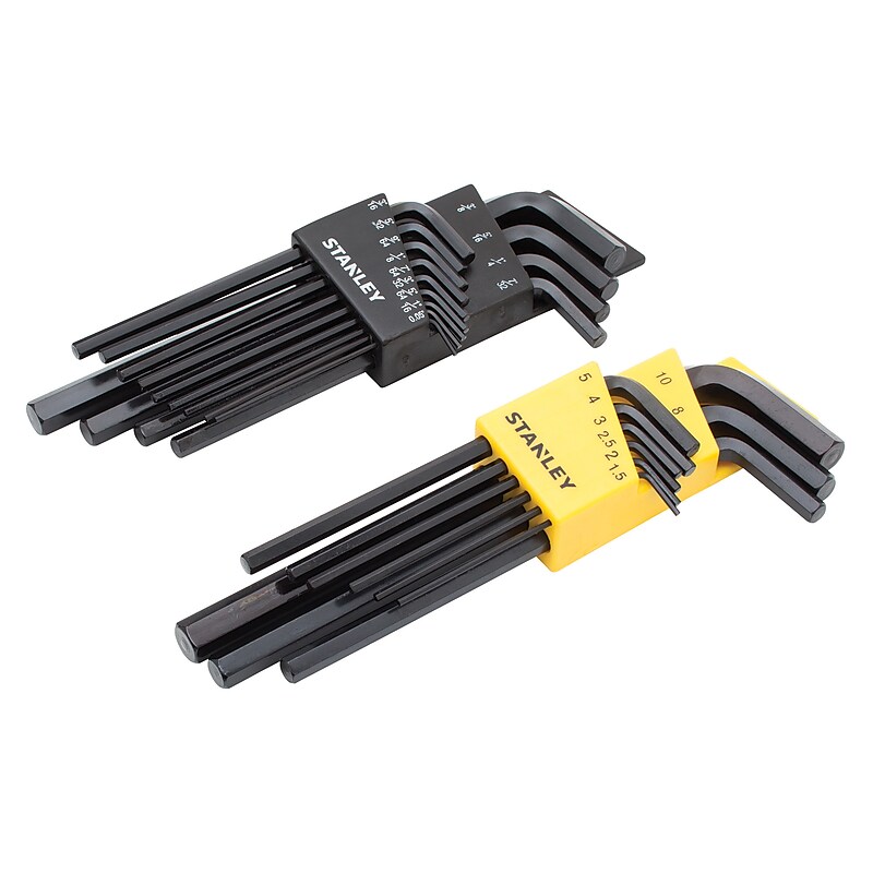 Stanley Long-Arm Metric & SAE Hex Key Propeller Turner Set, 22 Pieces (85-753) image 1