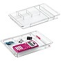 interDesign Clarity 7-Compartment Plastic Accessory Tray, Clear, 2 Piece (95608N)~#|#~EF572E93-8B44-4CF5-B1668D68E12625C0_sc7