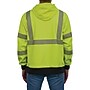 Ergodyne GloWear 8317BK High Visibility Long Sleeve Black Bottom Hooded Sweatshirt, ANSI Type R, Class 3, Lime, Large (22974)~#|#~EF596AD1-12D7-4443-9A14810FDF030B15_sc7