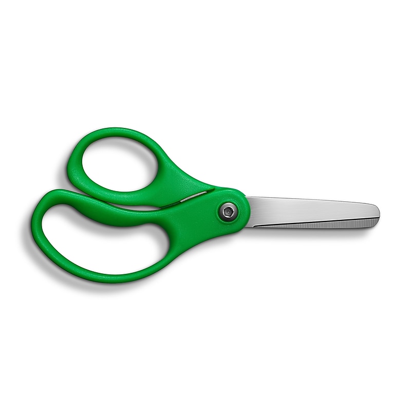Staples 5" Kids Blunt Tip Stainless Steel Scissors, Straight Handle, Right & Left Handed (TR55052) image 1