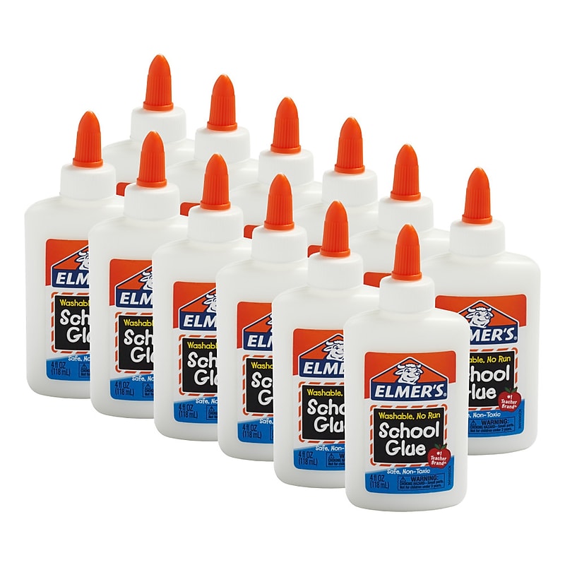 Elmer's Washable Liquid School Glue, 4 oz., White, 12/Pack (E304SP) image 1