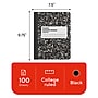 STAPLES Composition Notebook, 9.75” x 7.5”, College Ruled, 100 Sheets, Black~#|#~EF5F31D2-EAF2-4B87-A28A466FAD2F9DD3_sc7