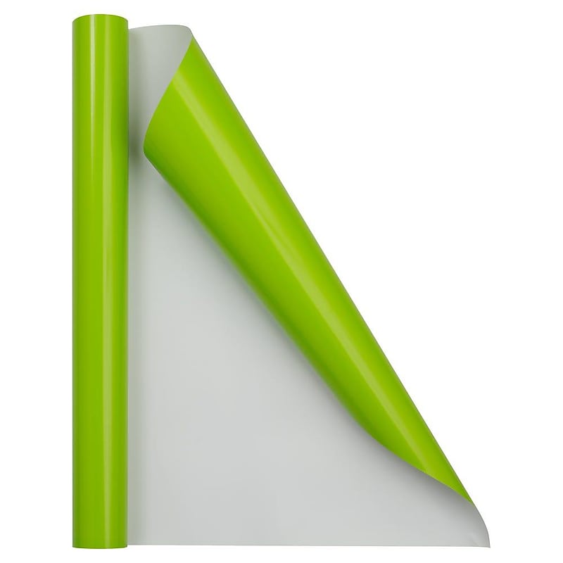 JAM Paper Gift Wrap, 26.3' x 2.5", Lime Green, 2/Pack (165S25263lig) image 1