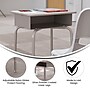 Flash Furniture Billie 24"W Student Desk with Open Front Metal Book Box, Gray Granite/Silver (FDDESKGYGY)~#|#~EF6D051F-6724-4472-B385C649D49ABF2A_sc7