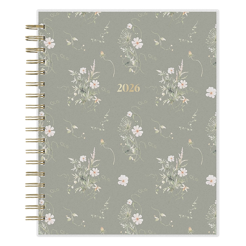 2026 Blue Sky The Everygirl Rue 8" x 10" Calendar Year Daily & Monthly Planner, Plastic Cover, Olive (152789) image 1