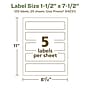 Avery EcoFriendly Laser/Inkjet Rectangle Multipurpose Labels, 1-1/2" x 7-1/2", White, 125/Pack (94231)~#|#~EF6F29FF-A753-46A4-96EF451C6FA710E5_sc7