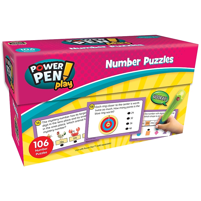 Teacher Created Resources Power Pen Play: Number Puzzles, 53/Pack (TCR6723) image 1