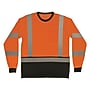Ergodyne GloWear 8369BK High Visibility Long Sleeve Black Bottom T-Shirt, ANSI Type R Class 3, Orange, X-Large (22225)~#|#~EF730566-582D-4FD2-BA4C5D40E4E6284D_sc7