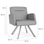 Lesro Willow Fabric Lounge Chair, Open House Graphite/Silver (WL1101.SSV-01OHGP)~#|#~EF7CFE49-841F-4058-AFF1659FE6C6D8B3_sc7