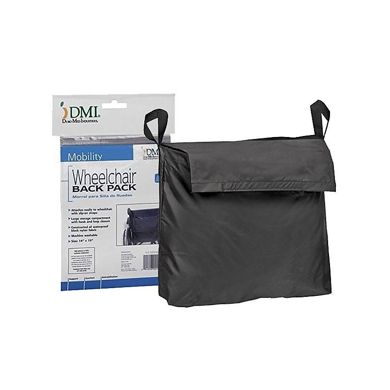 Briggs Healthcare Duro-Med 517-172-2 Wheel Chair Back Pack, Black (517-1072-0200) image 1