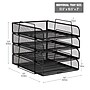 Mind Reader Metal Front Loading Stackable Letter Tray, Letter/Legal Size, Black (BSTACK4-PNK)~#|#~EF831EDE-8E9A-41E0-BCBE8890B9689B46_sc7