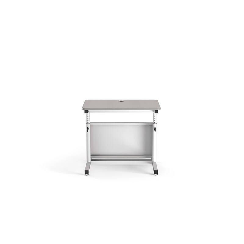 VersaDesk Deluxe 36"W Manual Adjustable Standing Computer Table, Gray/White (CTL3624-WG) image 1