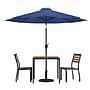 Flash Furniture Lark All-Weather Patio Set, Navy Umbrella, 5 Piece Set (XU8132UB19BNV)~#|#~EF8419CF-B14C-4CC6-A50C51C74E3640E6_sc7