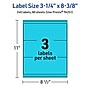Avery Printable Rectangle Multipurpose Labels, 3-1/4" x 8-3/8", Bright Blue, 240/Box (94251)~#|#~EF85FAC9-7AEF-401A-866280A5A95D8775_sc7