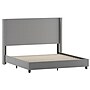 Flash Furniture Quinn Gray Upholstered Platform Bed with Headboard, King (YK1077GYK)~#|#~EF86DB1A-0CDE-4A5E-A4DF72DB15AE55FF_sc7
