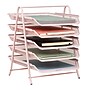 Mind Reader 5-Tier Stackable Paper Desk Tray Organizer, Metal, Pink (5TPAPER-PNK)~#|#~EF8C7458-50F3-4C78-AD5CCEB5FC2B732B_sc7