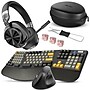 Delton E450 Wireless Ergonomic Mechanical Keyboard, Vertical Mouse & Noise-Cancelling Computer Headset, Black (DKME450PKT2)~#|#~EF8E9079-62E1-4FFD-9E8AA96AD004641F_sc7