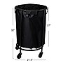 Household Essentials 64-Gallon Rolling Hamper, Plastic, Black (HE1145)~#|#~EF8F01DD-3106-4627-9DCB5E2735EE92FF_sc7